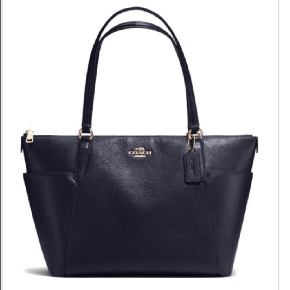 COACH AVA 11 BLACK LEATHER BAG F37216 Authentic BRAND NEW Large Tote Shoulde Bag